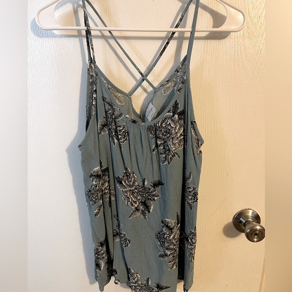 Blue floral top